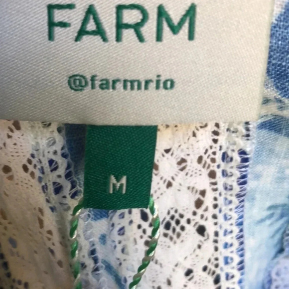 Farm Rio Full of Flowers jumpsuit Sz Medium New with Tags lots of blue - Picture 2 of 15